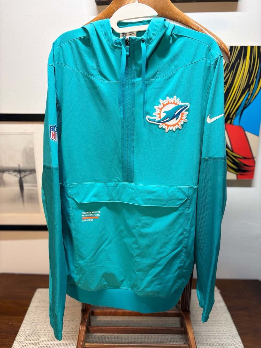 Nike Miami Dolphins Sideline Anorak Size M Half-Zip Jacket